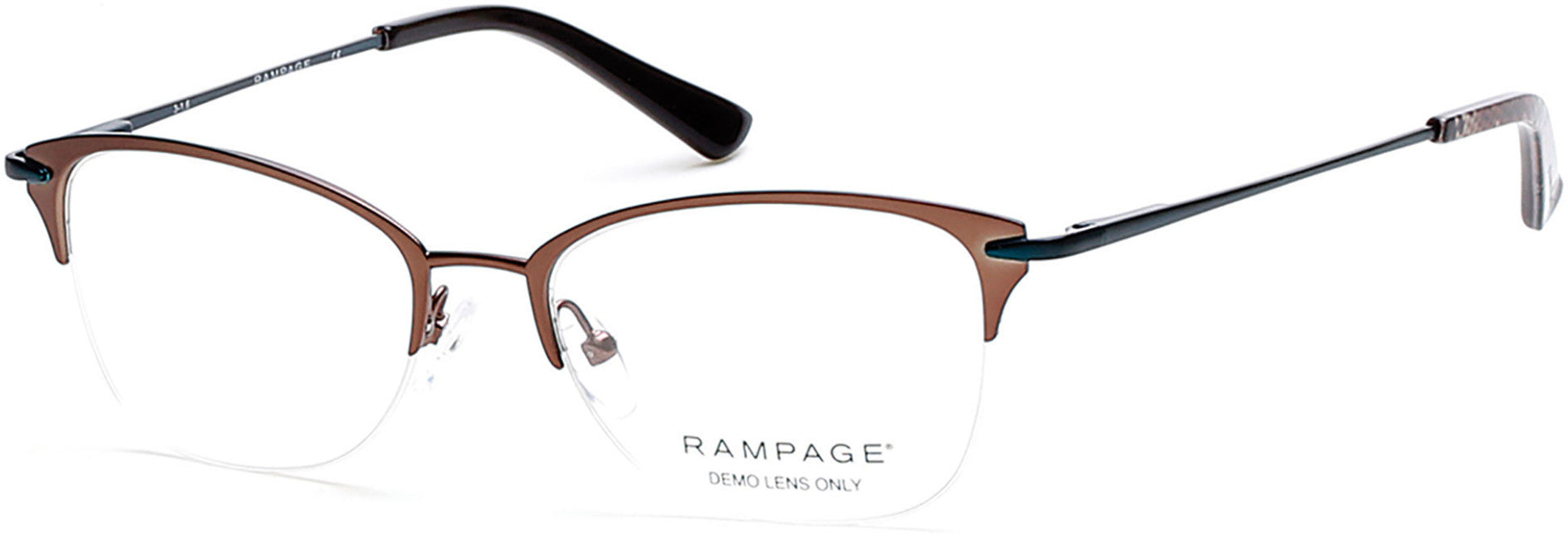 Rampage Round RA0202 Eyeglasses 049-049 - Matte Dark Brown