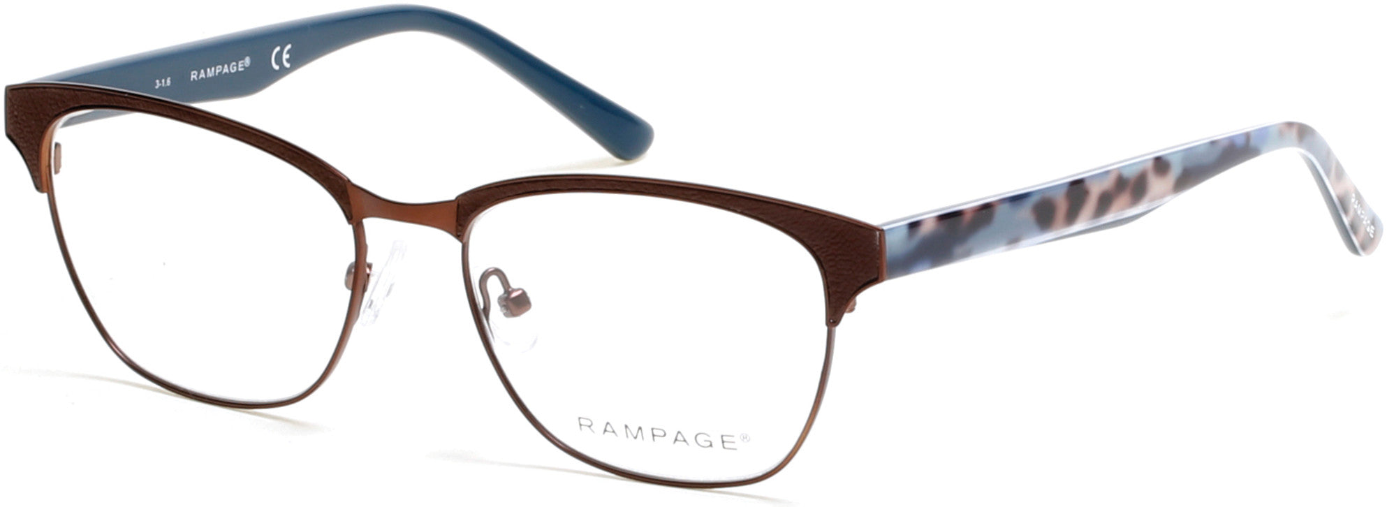 Rampage Geometric RA0206 Eyeglasses 049-049 - Matte Dark Brown