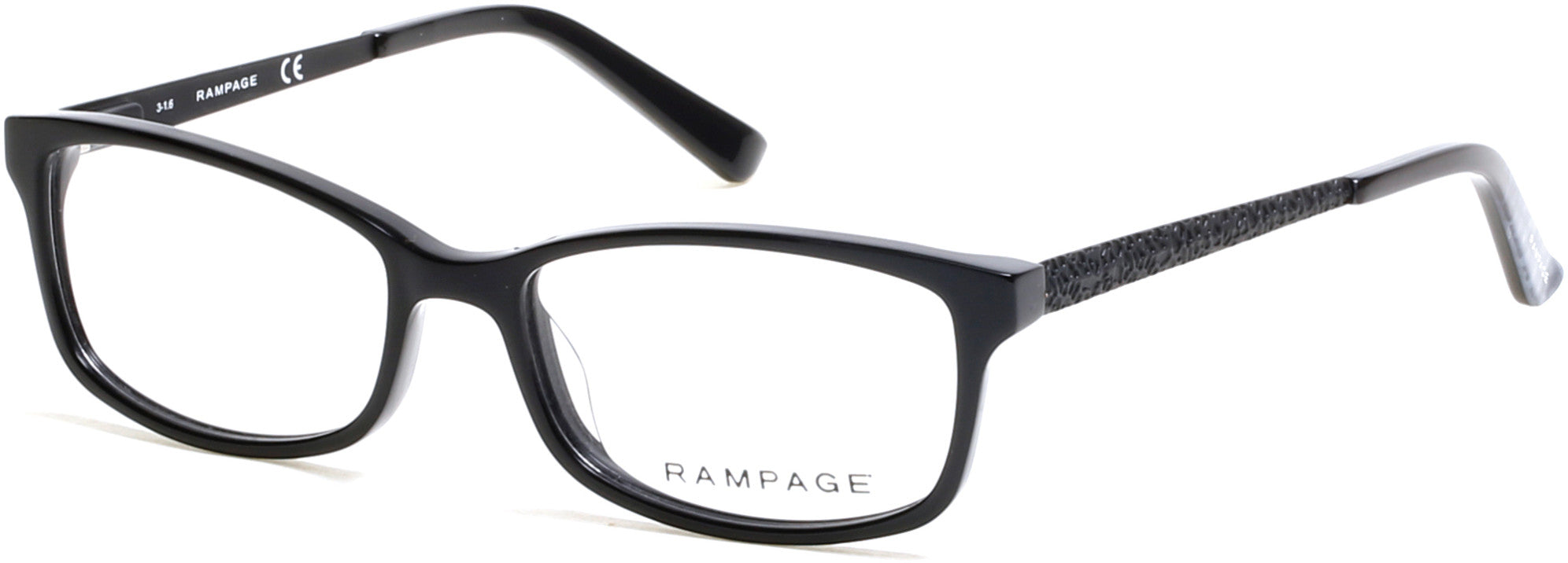 Rampage Geometric RA0207 Eyeglasses 001-001 - Shiny Black