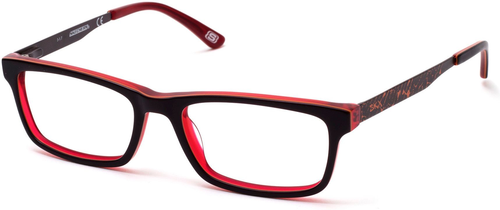 Skechers SE1150 Rectangular Eyeglasses 049-049 - Matte Dark Brown
