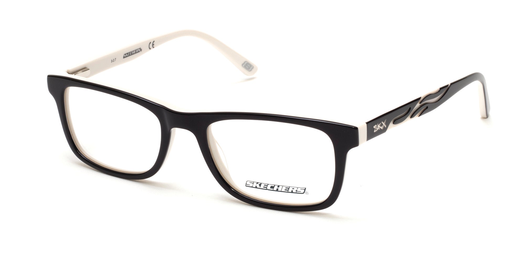Skechers SE1152 Geometric Eyeglasses 001-001 - Shiny Black