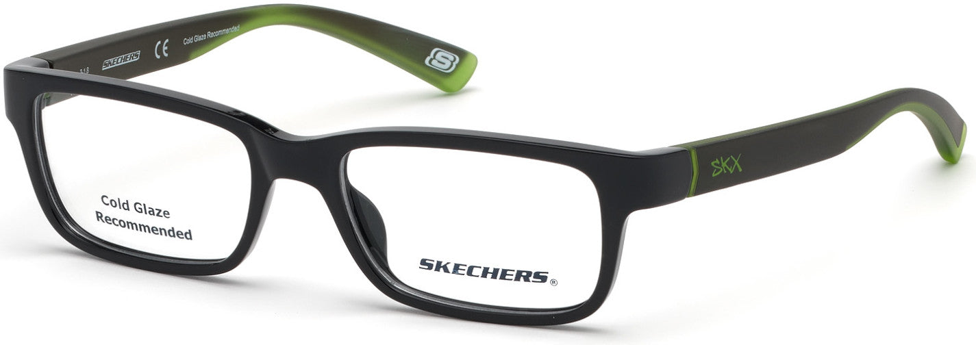 Skechers SE1157 Geometric Eyeglasses 001-001 - Shiny Black