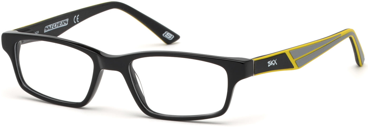 Skechers SE1161 Rectangular Eyeglasses 001-001 - Shiny Black