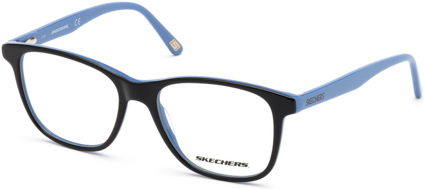 Skechers SE1162 Rectangular Eyeglasses 001-001 - Shiny Black