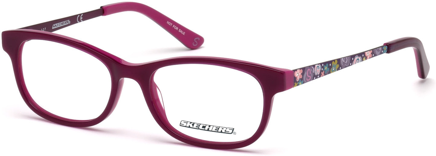 Skechers SE1636 Geometric Eyeglasses 081-081 - Shiny Violet