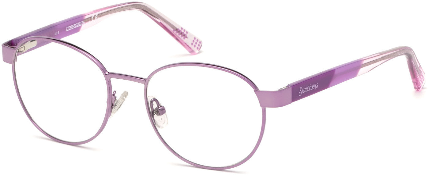Skechers SE1641 Round Eyeglasses 078-078 - Shiny Lilac
