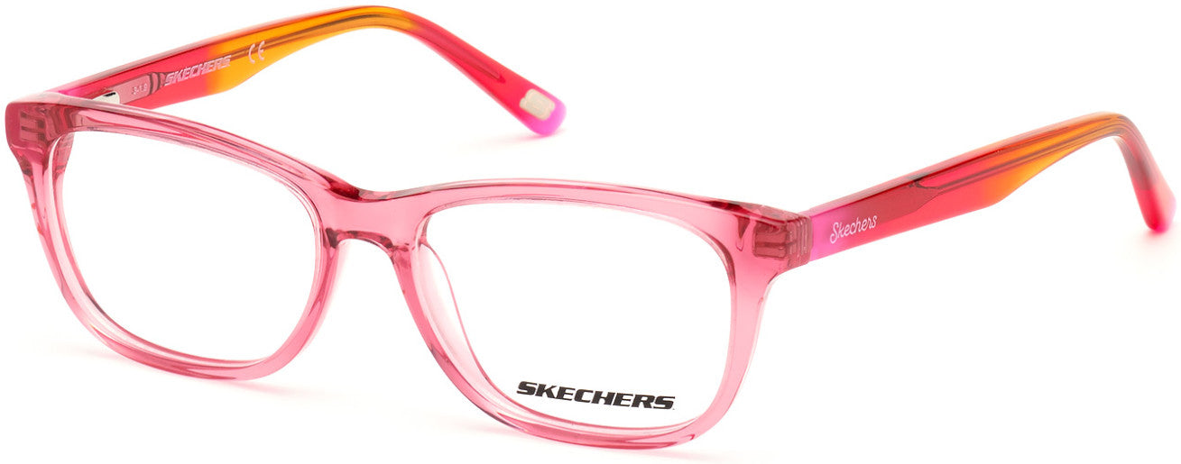 Skechers SE1643 Rectangular Eyeglasses 074-074 - Pink 