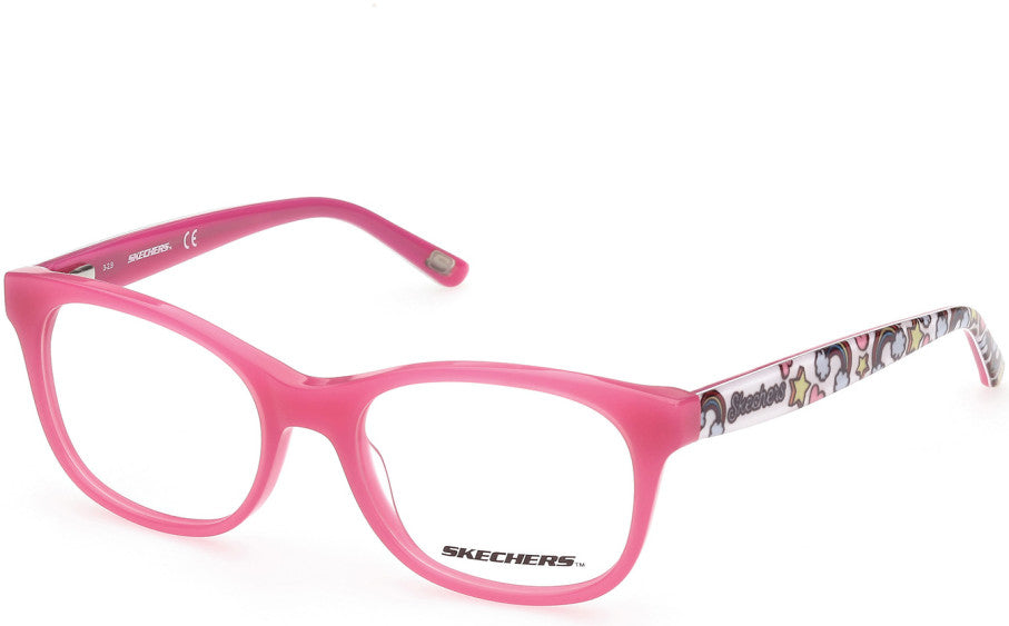 Skechers SE1646 Round Eyeglasses 072-072 - Shiny Pink