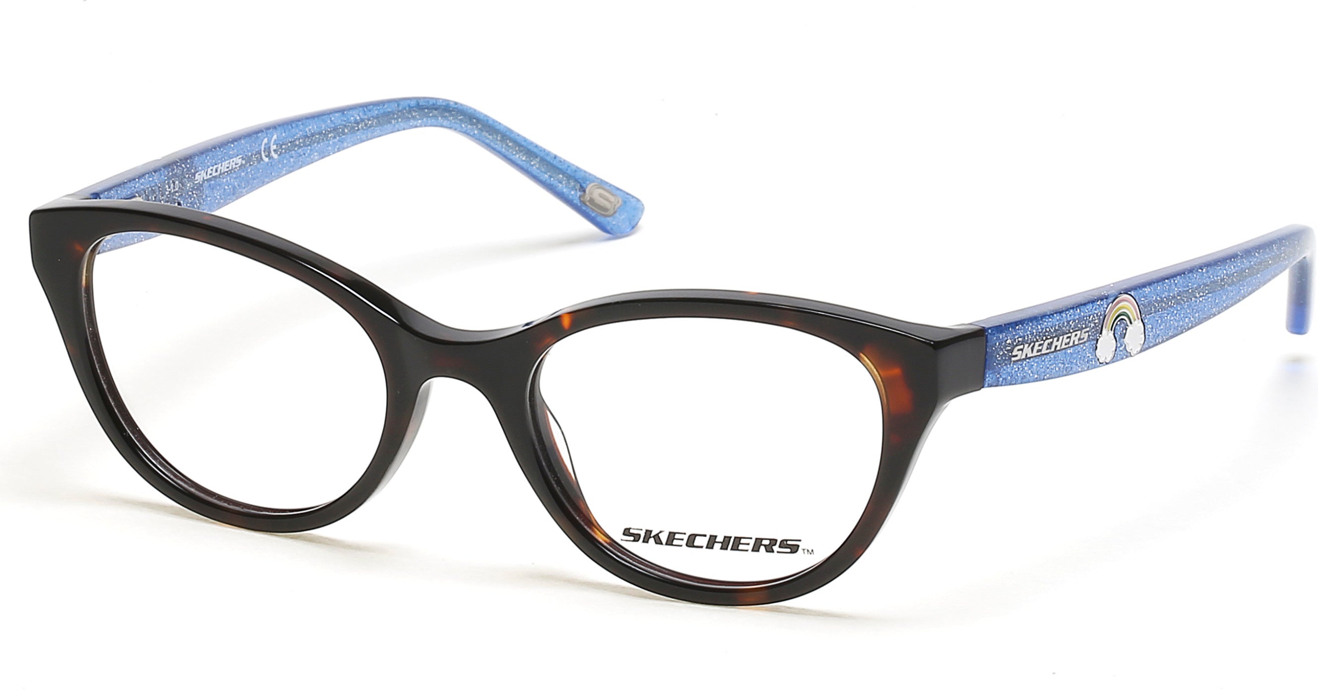 Skechers SE1651 Cat Eyeglasses 052-052 - Dark Havana