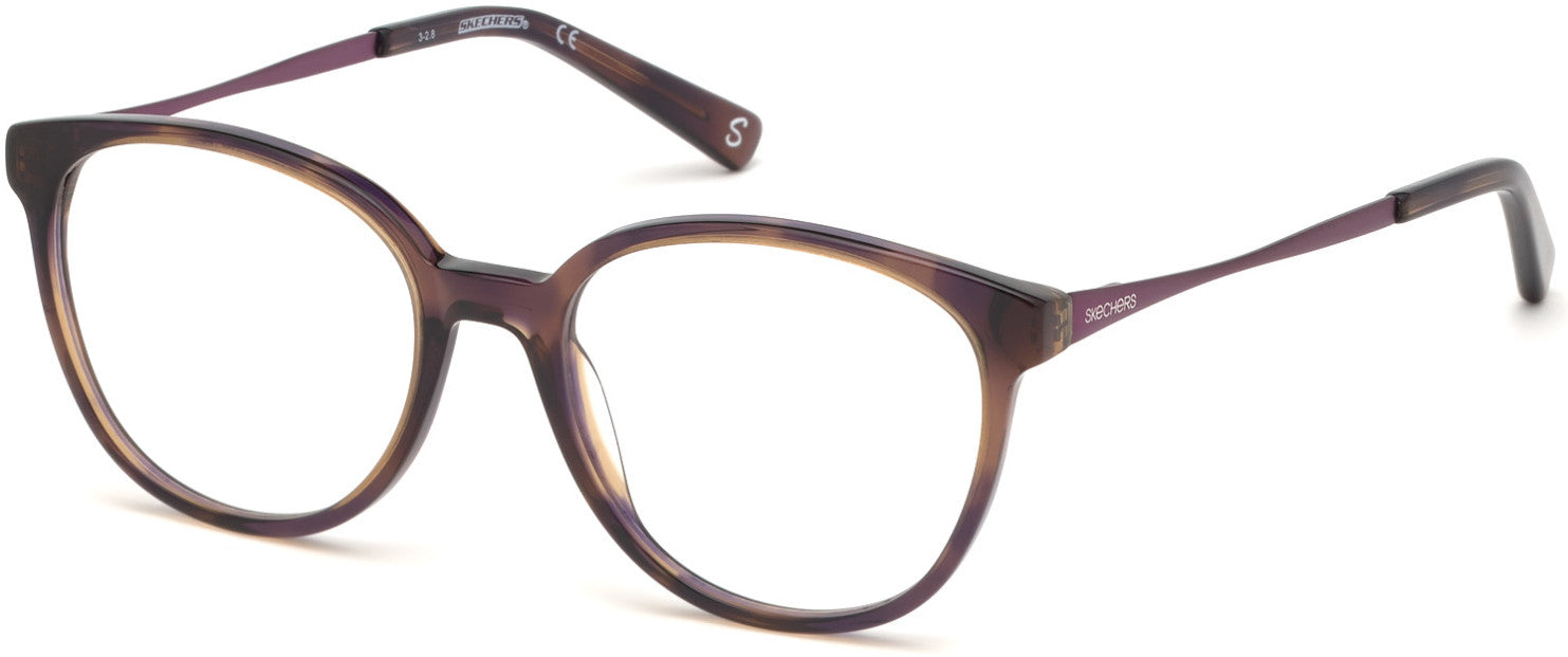 Skechers SE2143 Round Eyeglasses 050-050 - Dark Brown