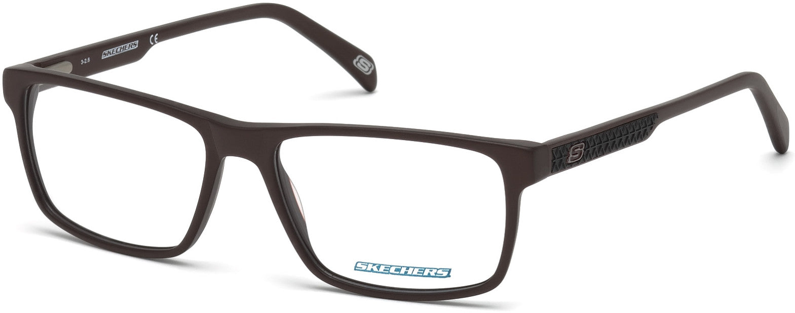 Skechers SE3199 Geometric Eyeglasses 070-070 - Matte Bordeaux