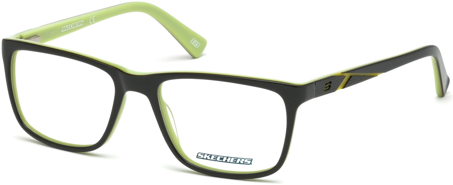Skechers SE3212 Rectangular Eyeglasses 096-096 - Shiny Dark Green