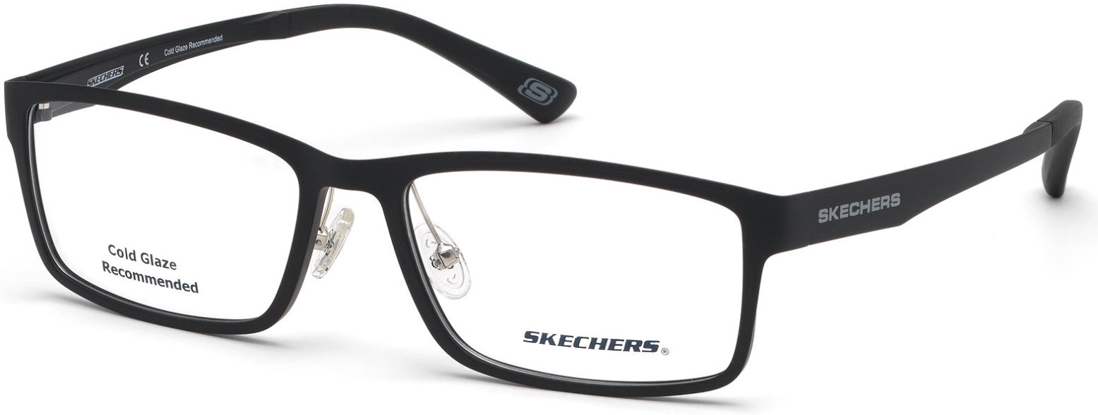 Skechers SE3225 Geometric Eyeglasses 002-002 - Matte Black