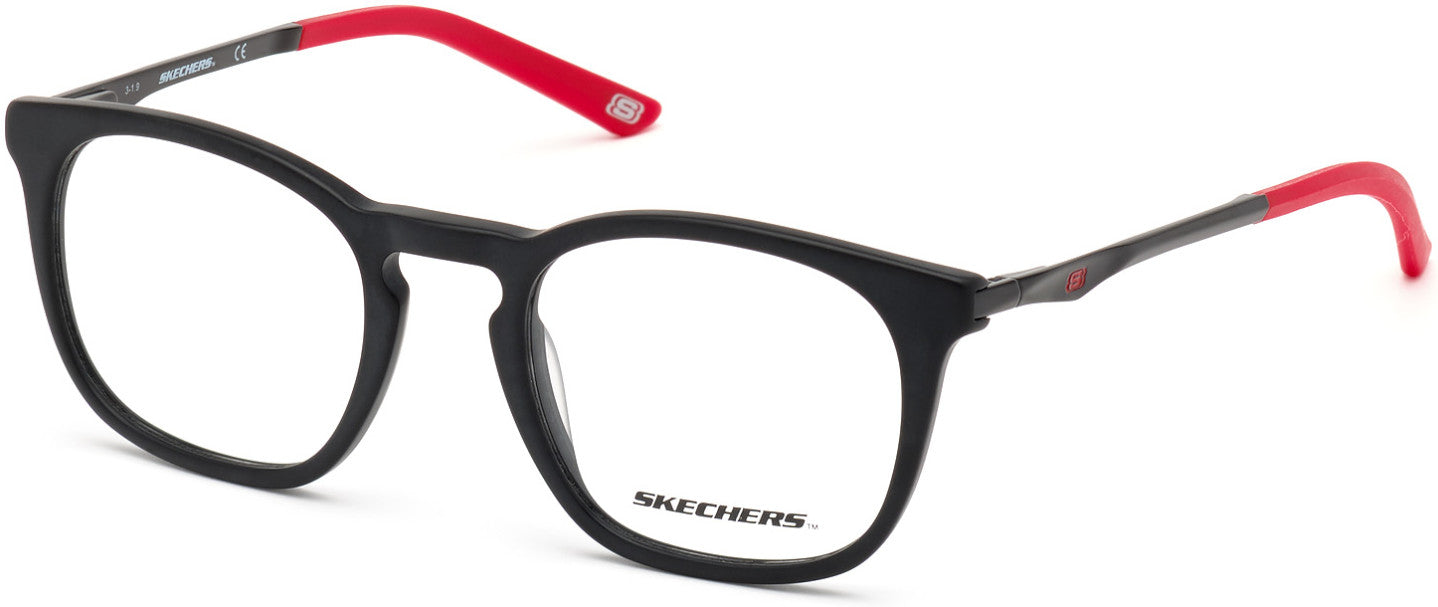Skechers SE3244 Round Eyeglasses 002-002 - Matte Black
