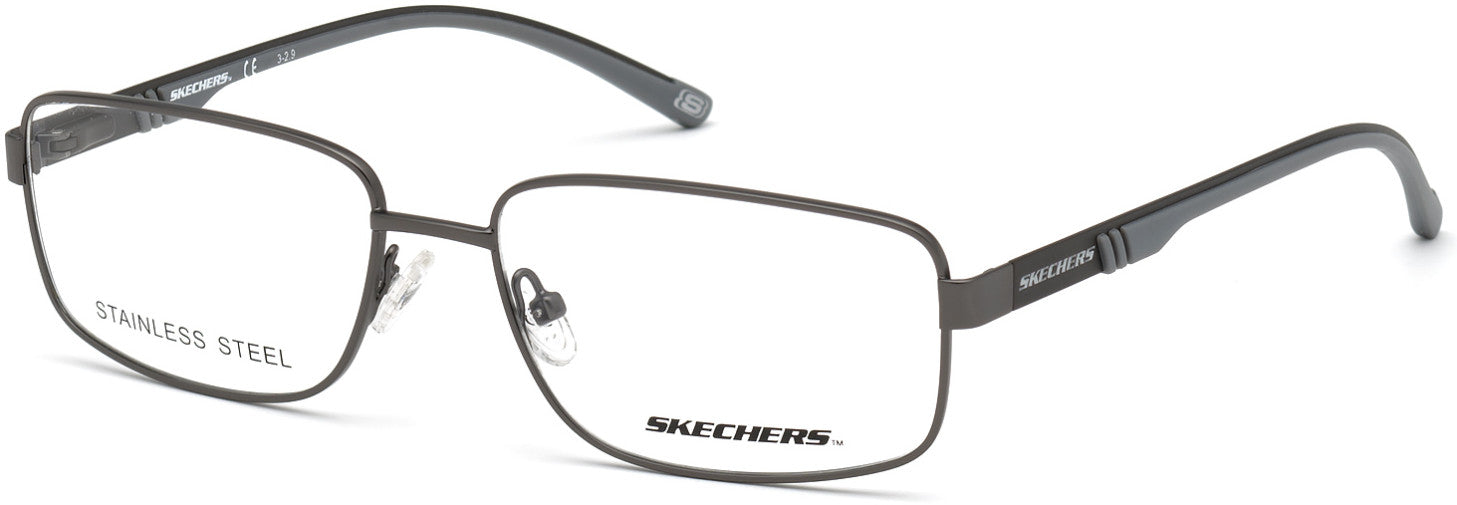 Skechers SE3271 Rectangular Eyeglasses 008-008 - Shiny Gunmetal