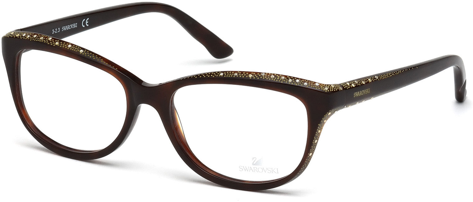 Swarovski SK5100 Dame Cat Eyeglasses 052-052 - Dark Havana