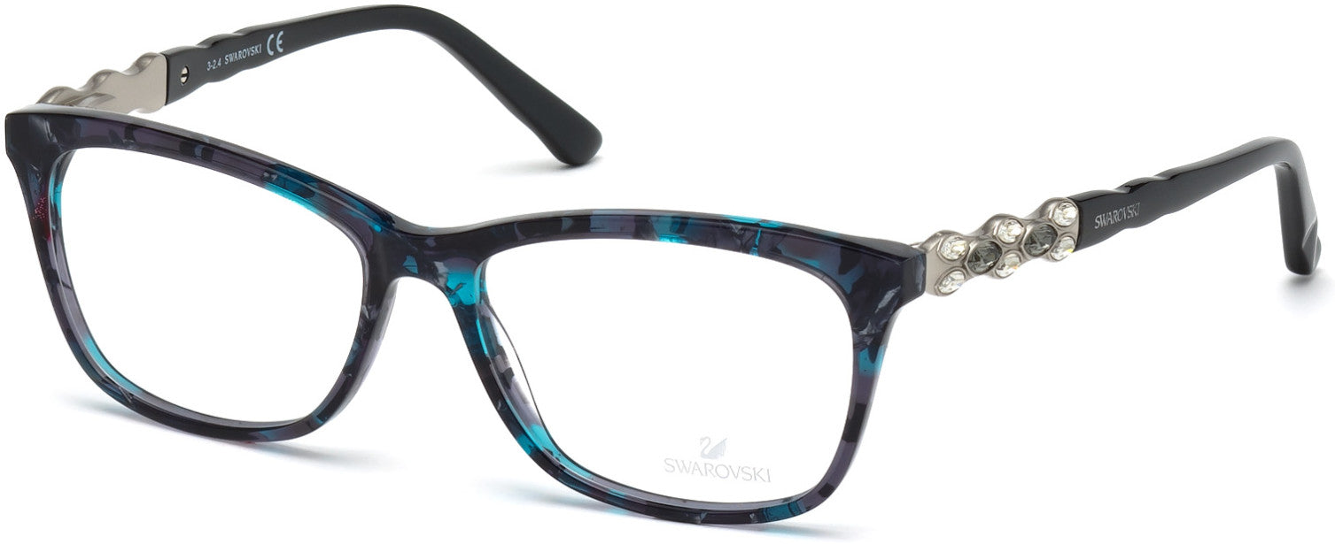 Swarovski SK5133 Fancy Geometric Eyeglasses 092-092 - Blue