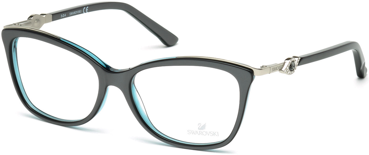 Swarovski SK5151 Faith Rectangular Eyeglasses 020-020 - Grey