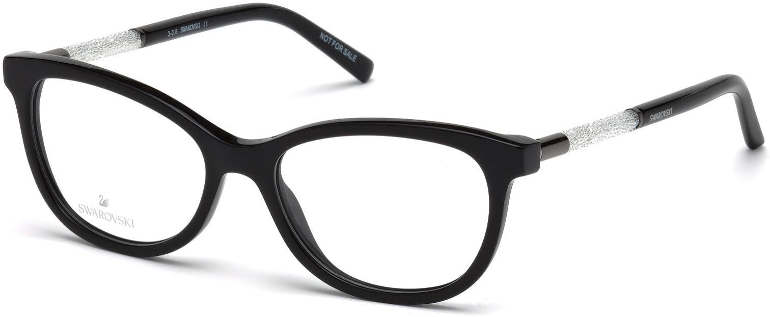 Swarovski SK5211 Cat Eyeglasses 001-001 - Shiny Black