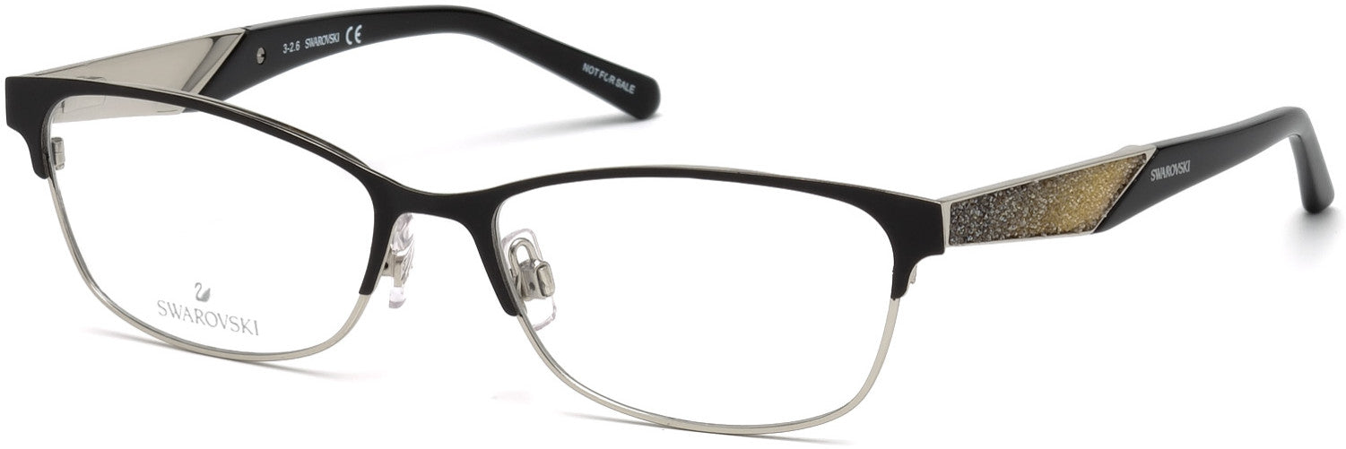 Swarovski SK5216 Rectangular Eyeglasses 005-005 - Black/other