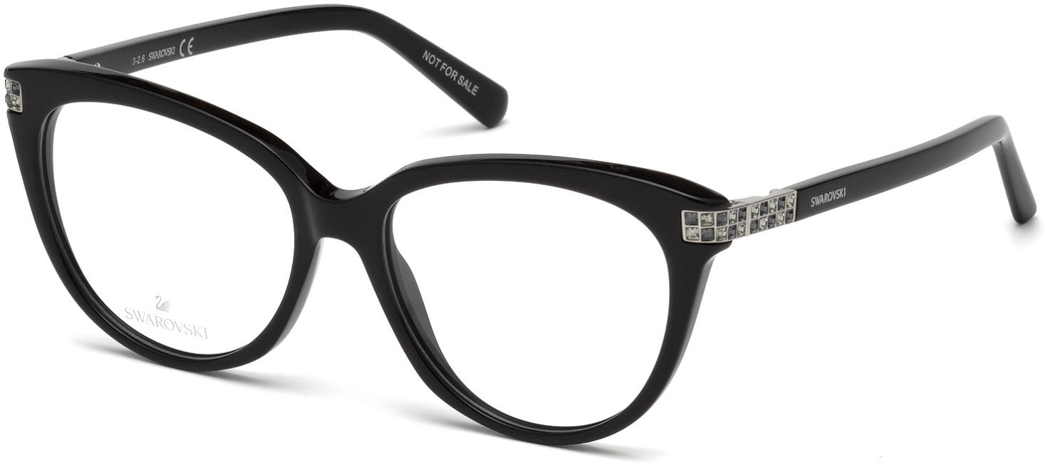 Swarovski SK5230 Cat Eyeglasses 001-001 - Shiny Black