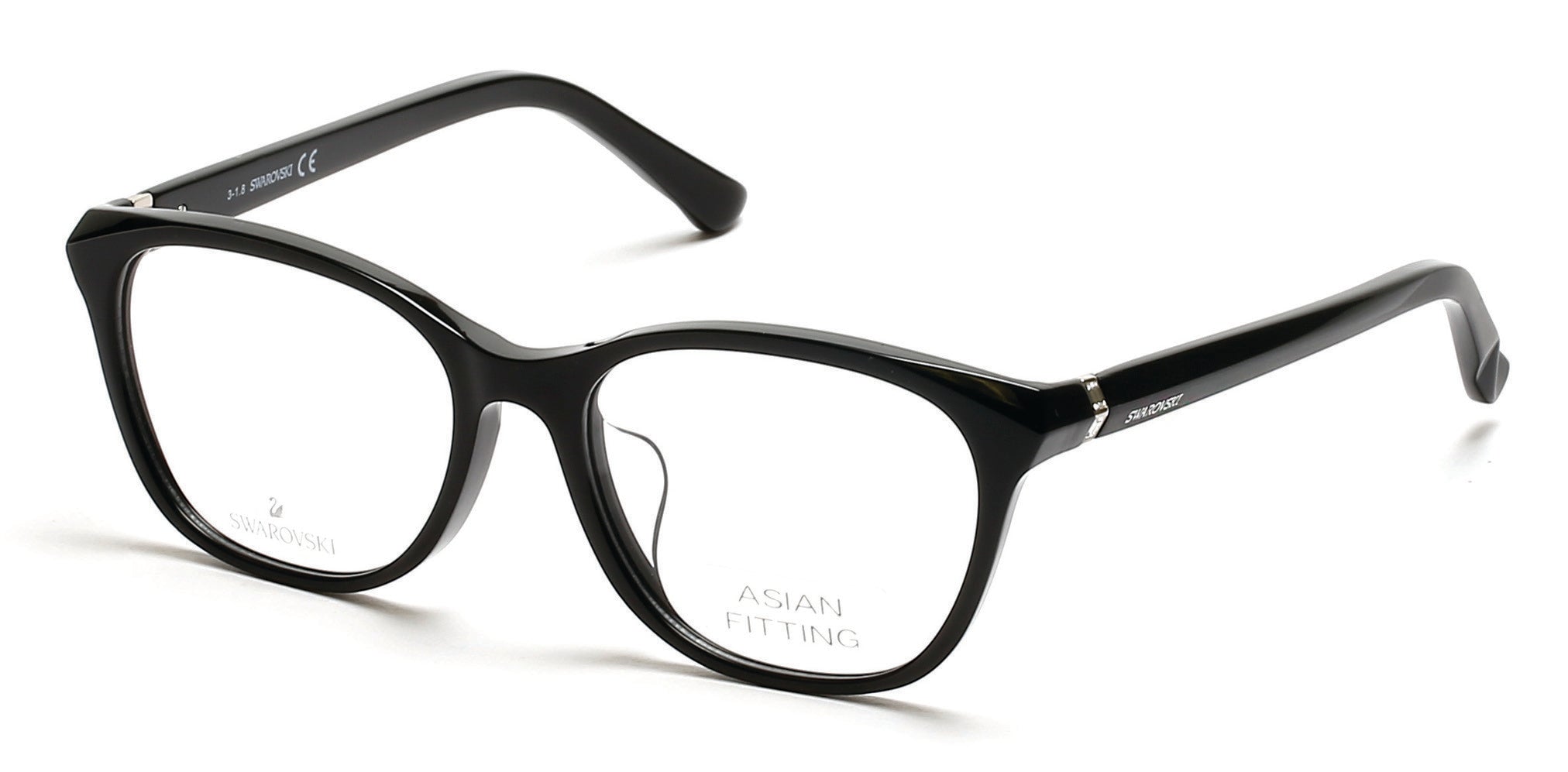 Swarovski SK5234-D Square Eyeglasses 001-001 - Shiny Black