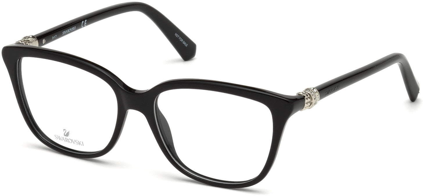 Swarovski SK5242 Square Eyeglasses 001-001 - Shiny Black