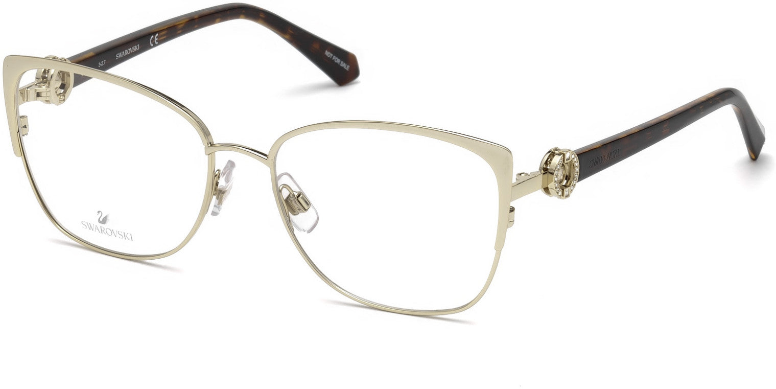 Swarovski SK5256 Butterfly Eyeglasses 032-032 - Pale Gold