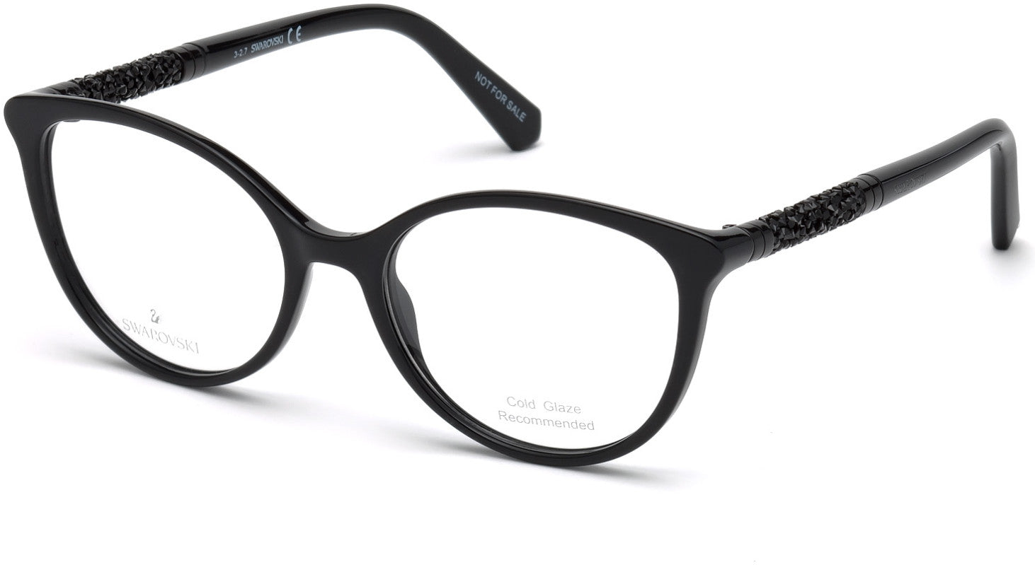 Swarovski SK5258 Cat Eyeglasses 001-001 - Shiny Black