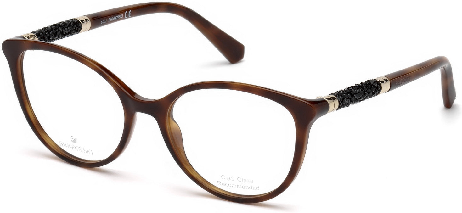 Swarovski SK5258 Cat Eyeglasses 052-052 - Dark Havana