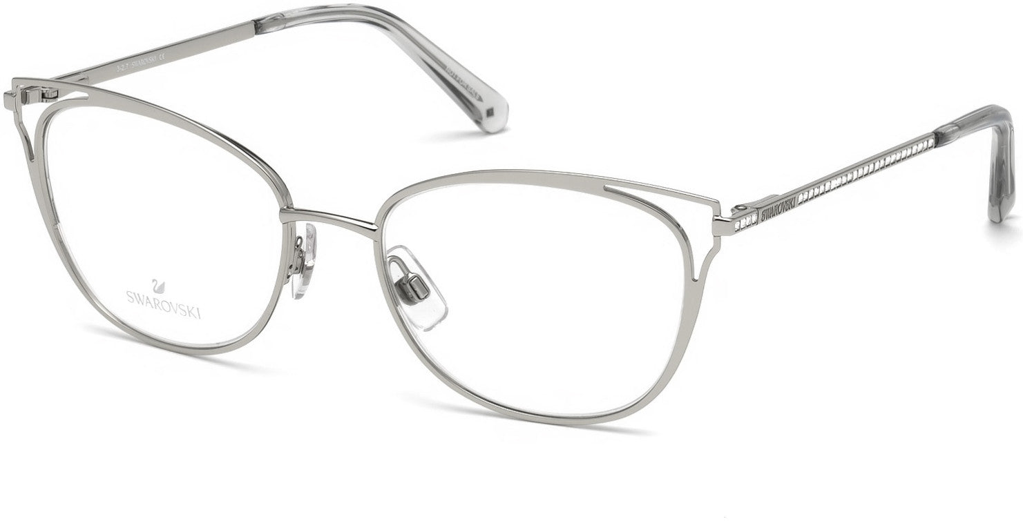 Swarovski SK5260 Cat Eyeglasses 016-016 - Shiny Palladium