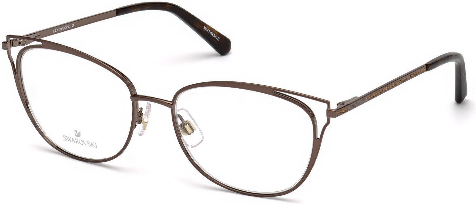 Swarovski SK5260 Cat Eyeglasses 049-049 - Matte Dark Brown