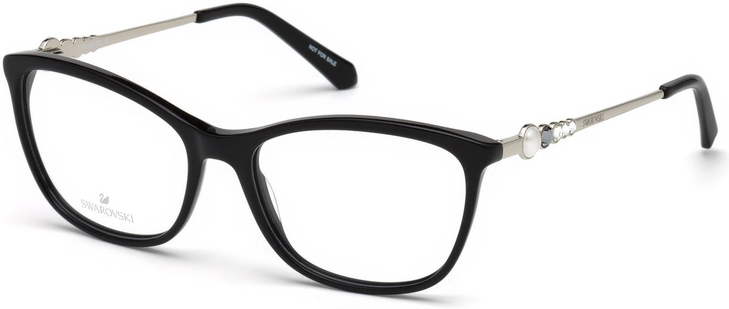 Swarovski SK5276 Square Eyeglasses 001-001 - Shiny Black