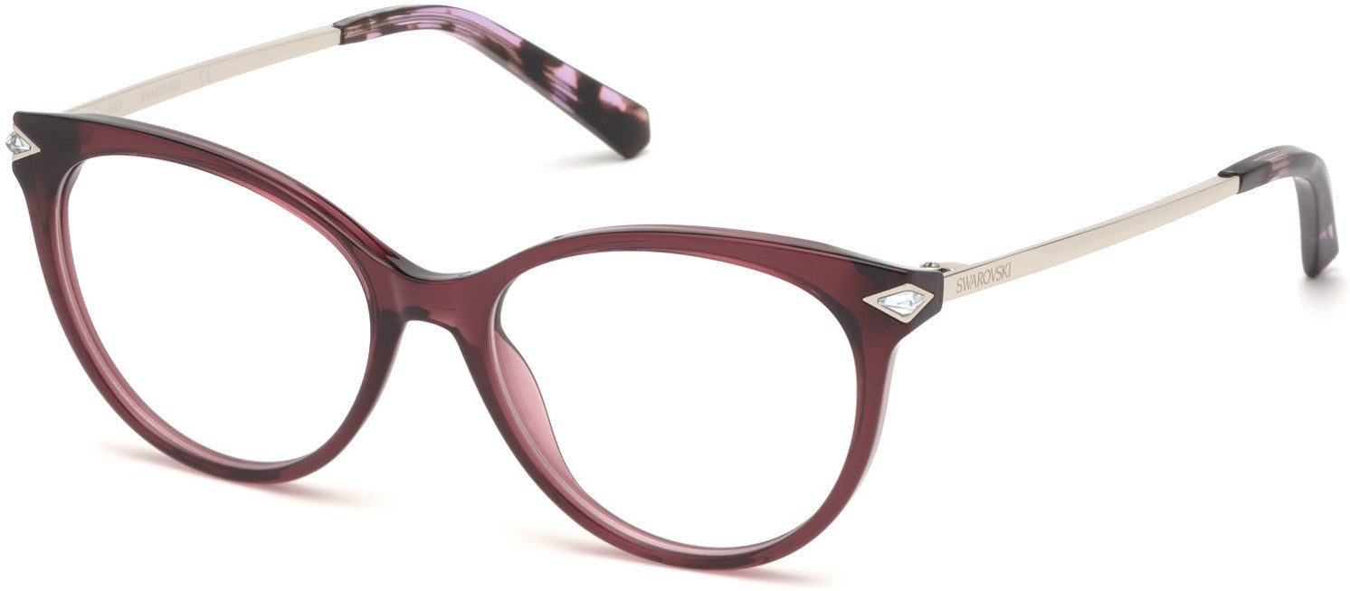 Swarovski SK5312 Cat Eyeglasses 069-069 - Shiny Bordeaux