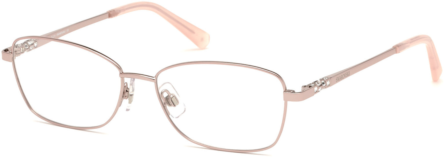 Swarovski SK5337 Geometric Eyeglasses 072-072 - Shiny Pink