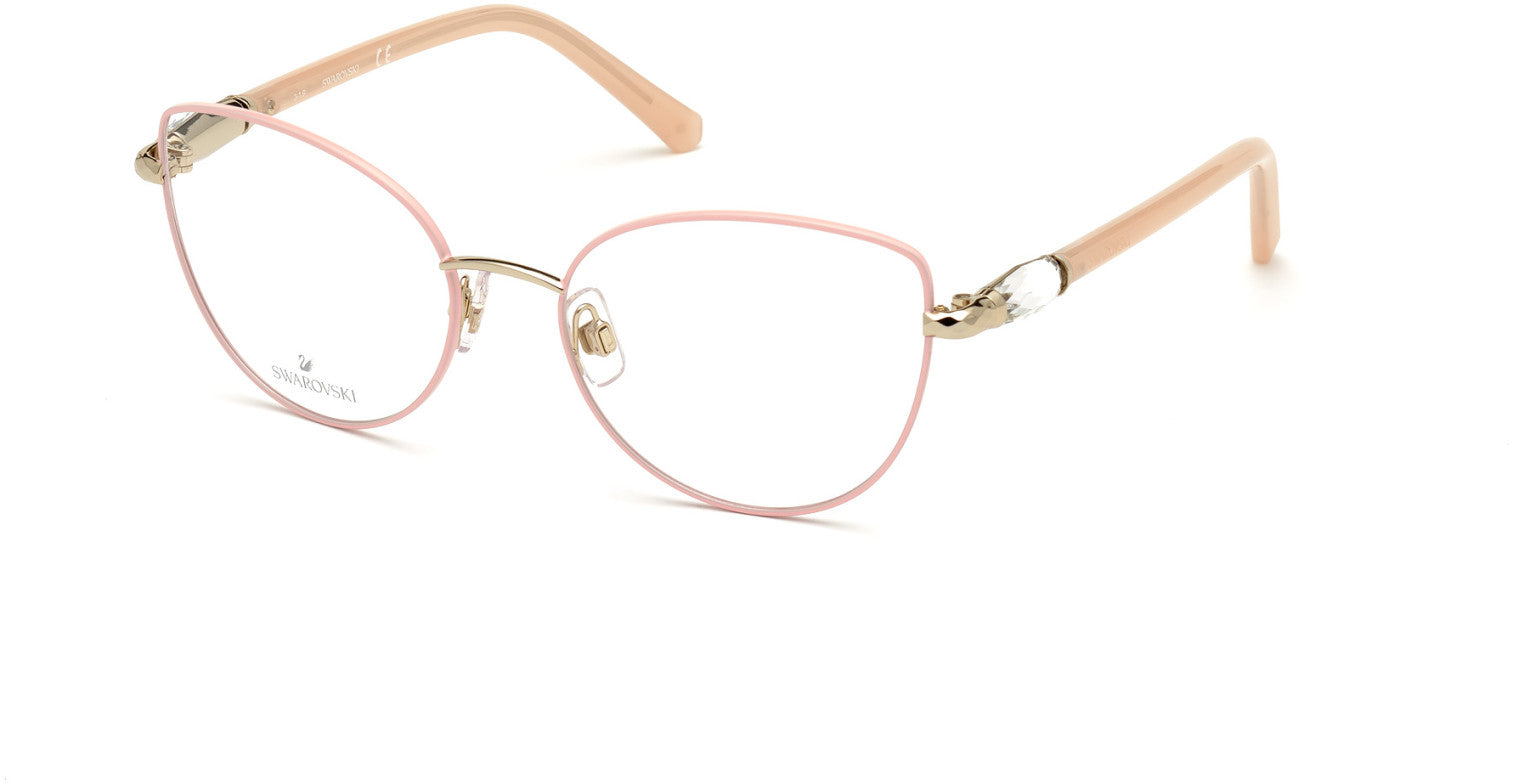 Swarovski SK5340 Cat Eyeglasses 072-072 - Shiny Pink