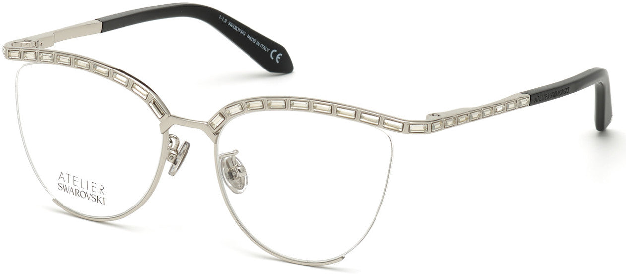 Swarovski SK5360-P-H Cat Eyeglasses 016-016 - Shiny Palladium