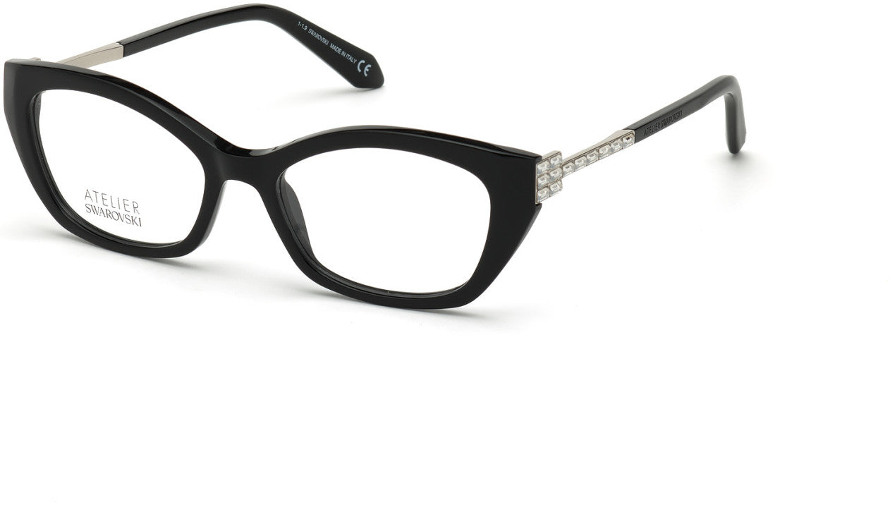 Swarovski SK5361-P Cat Eyeglasses 001-001 - Shiny Black