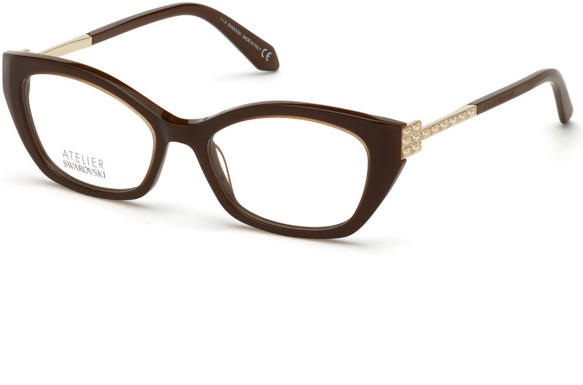 Swarovski SK5361-P Cat Eyeglasses 036-036 - Shiny Dark Bronze
