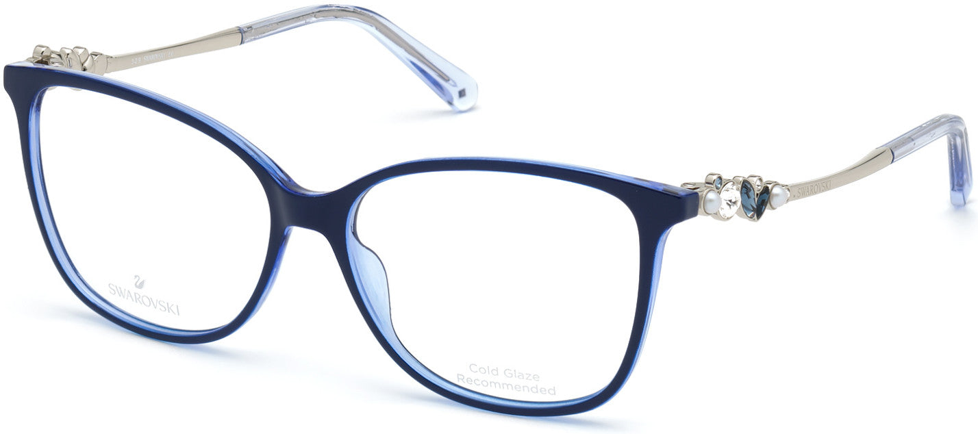 Swarovski SK5367 Square Eyeglasses 092-092 - Blue