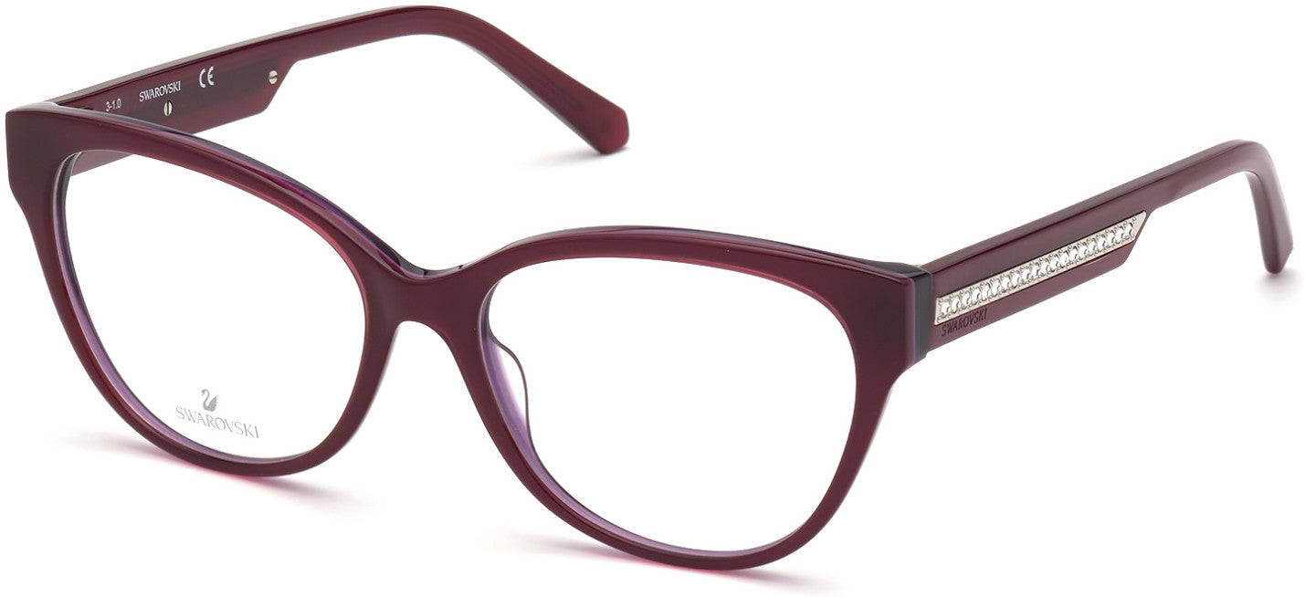 Swarovski SK5392 Cat Eyeglasses 081-081 - Shiny Violet