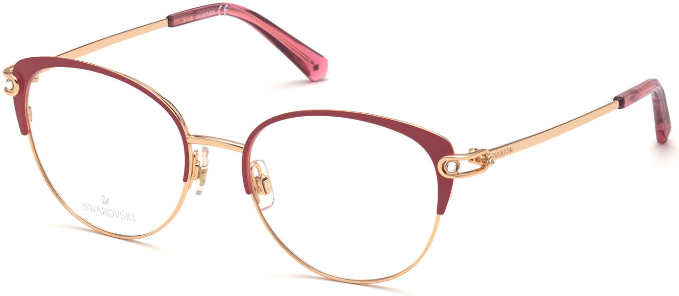 Swarovski SK5397 Cat Eyeglasses 074-074 - Pink 