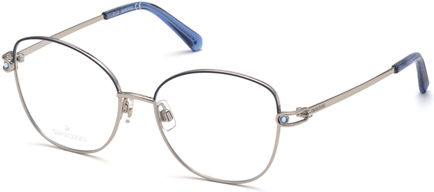 Swarovski SK5398 Butterfly Eyeglasses 16A-16A - Shiny Palladium