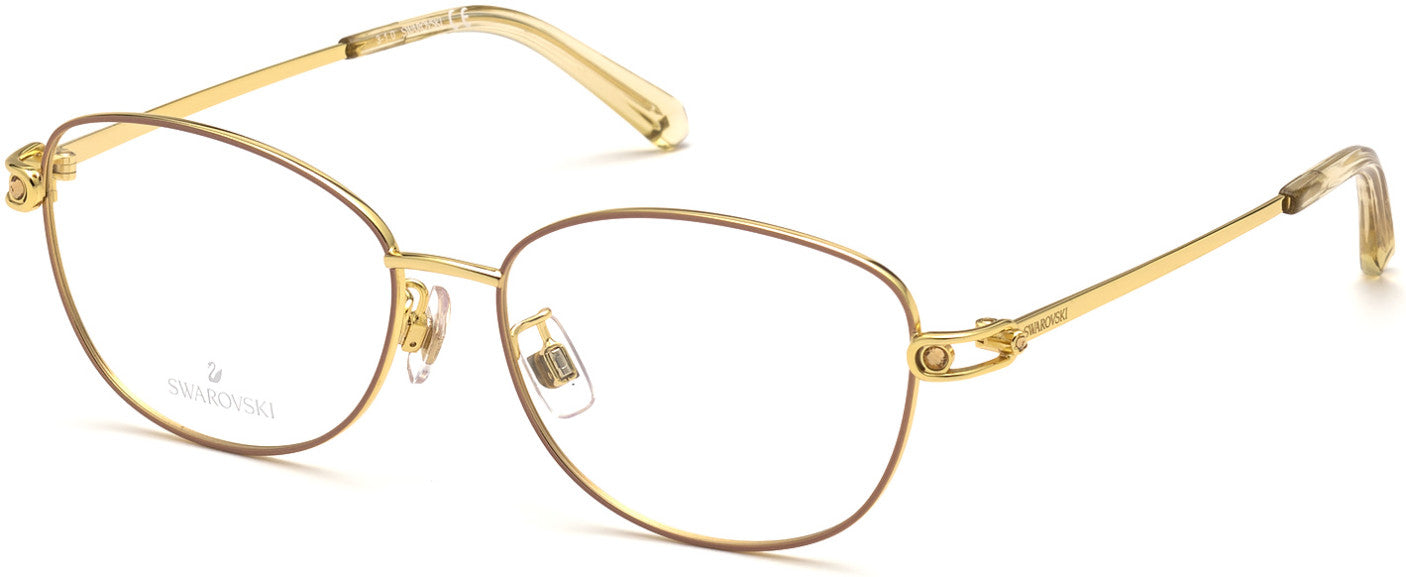 Swarovski SK5403-D Square Eyeglasses 030-030 - Shiny Deep Gold