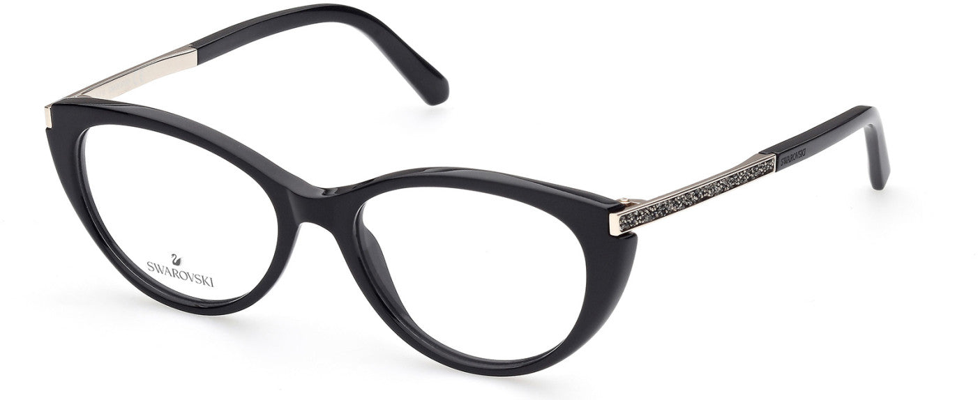 Swarovski SK5413 Cat Eyeglasses 001-001 - Shiny Black