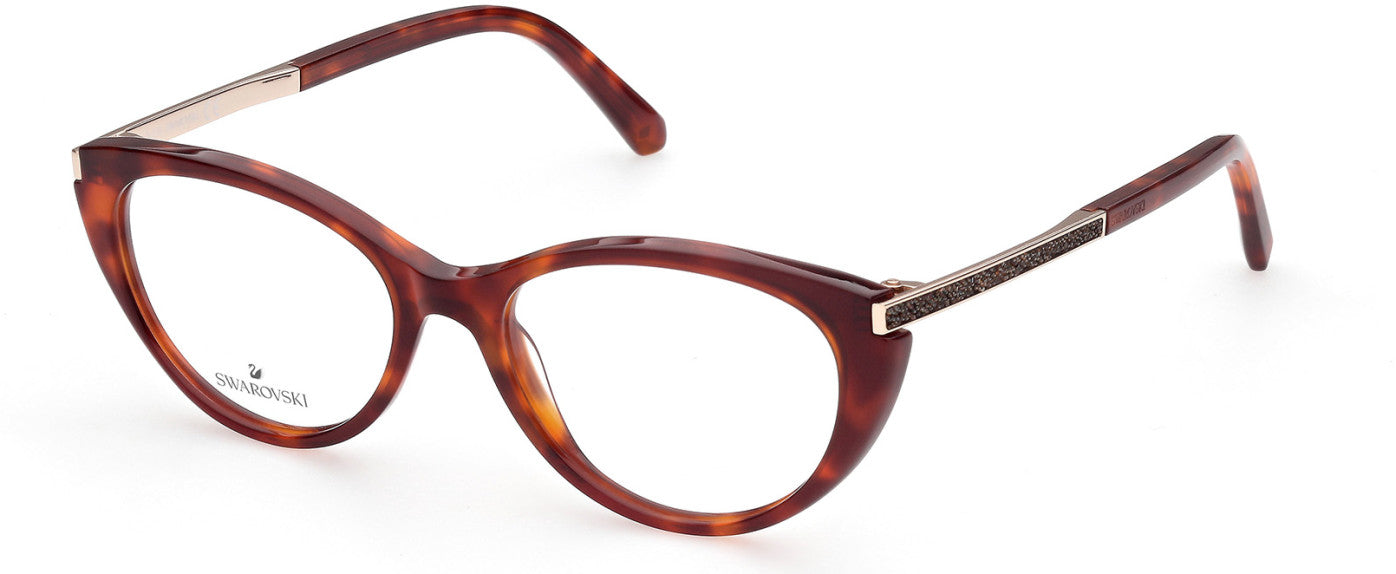 Swarovski SK5413 Cat Eyeglasses 052-052 - Dark Havana