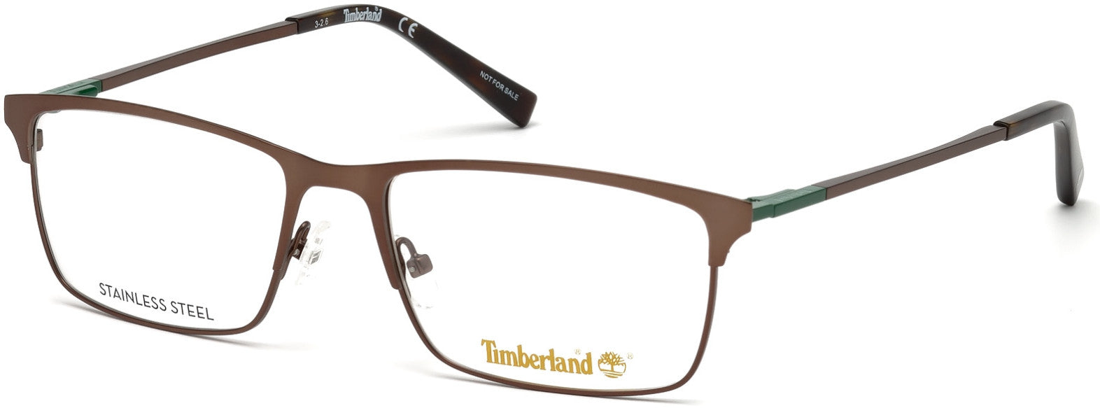 Timberland TB1568 Rectangular Eyeglasses 049-049 - Matte Dark Brown