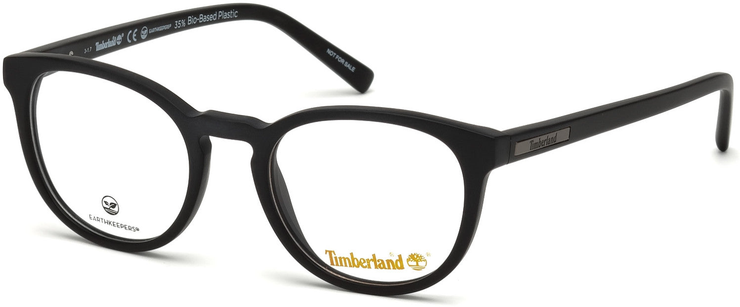 Timberland TB1579 Round Eyeglasses 002-002 - Matte Black