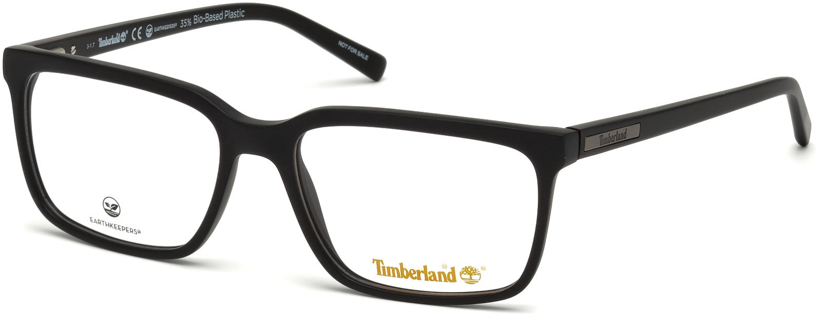 Timberland TB1580 Rectangular Eyeglasses 002-002 - Matte Black
