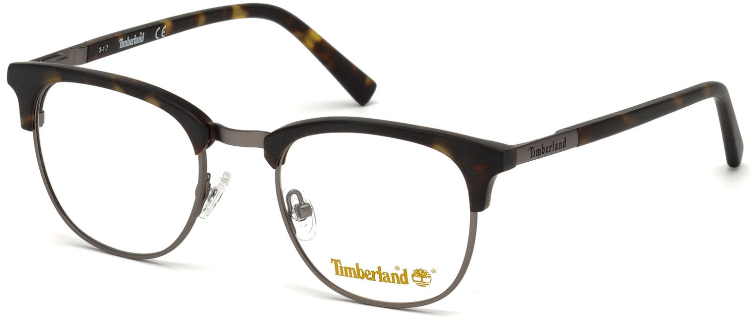 Timberland TB1582 Browline Eyeglasses 052-052 - Dark Havana